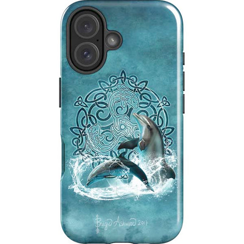Celtic Dolphin by Brigid Ashwood iPhone 16 Plus Magsafe Impact Case